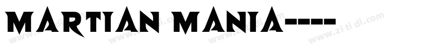 Martian Mania字体转换
